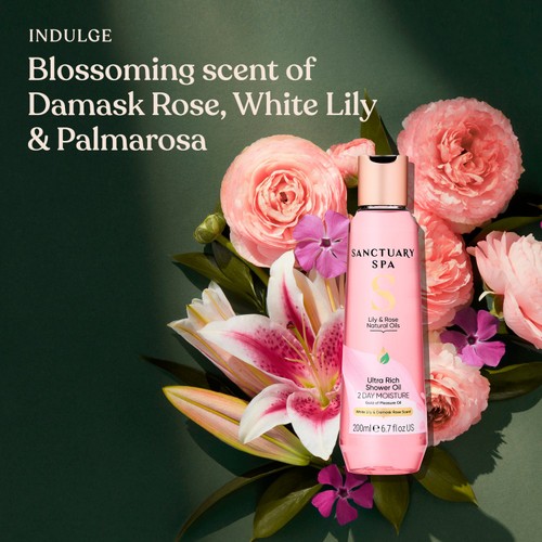 Sanctuary Spa Lily and Rose Natural Oils Shower Oil