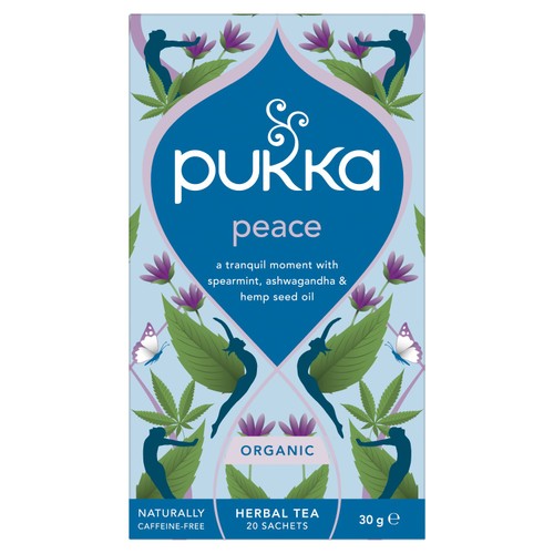 Pukka Organic Peace Tea With Chamomile x20 Home-Compostable Herbal Tea Bags