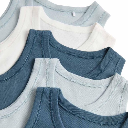 M&S Plain Statement Value SL Bodysuit, 18-24 Months, Blue