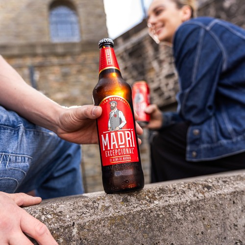 Madri Excepcional Premium Lager Beer Bottle 