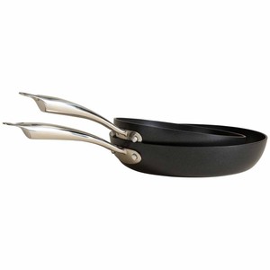 M&S Black Ali Non-Stick 2 piece Frying Pan Set, Black