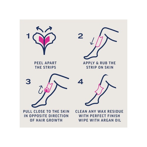 Veet Expert Wax Strips Legs Body Sensitive Hair Removal
