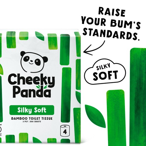 Cheeky Panda Natural Bamboo Toilet Tissue 