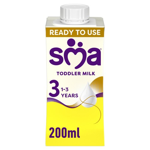 SMA 3 Toddler Baby Milk Ready to Drink Liquid Formula 1-3 Years 200ml