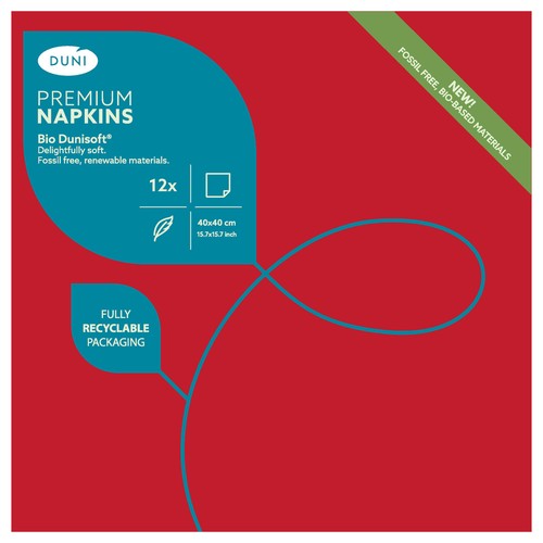 Red Luxury Compostable Large Paper Napkins