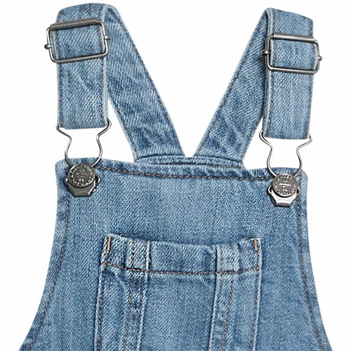 M&S Denim Dungaree, 0-3 Months, Dark Denim