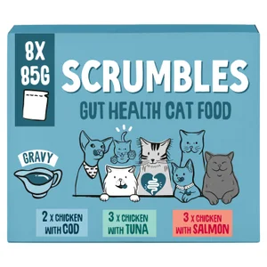 Scrumbles Grain Free Wet Cat Fish Gravy Pouch Selection
