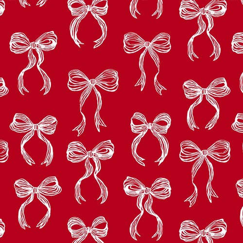 Red Bows Tissue Paper