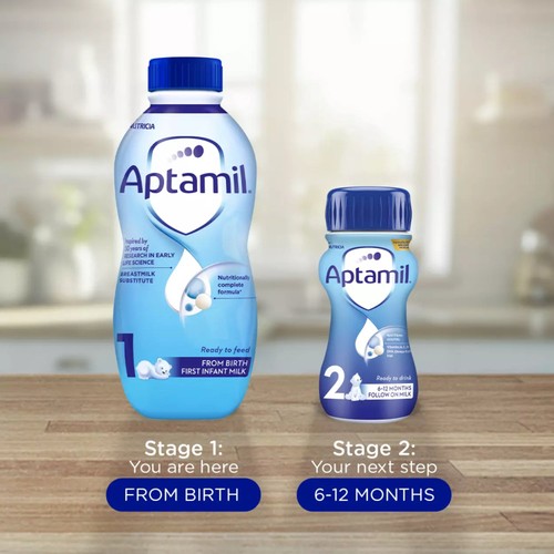 Aptamil 1 First Infant Baby Milk Formula Liquid Ready to Feed from Birth