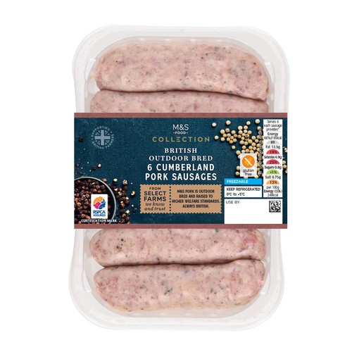 M&S Collection British 6 Cumberland Sausages