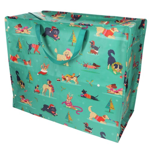 Rex London Jumbo Storage Bag - Christmas Dogs