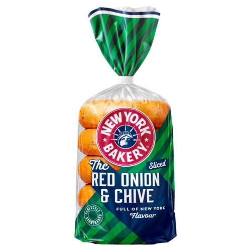 New York Bakery Red Onion & Chive Bagels