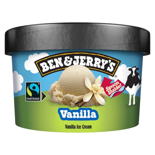 Ben & Jerry's Vanilla Mini Ice Cream Tub Multipack 12 x 100ml