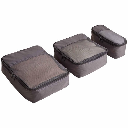 M&S 3 Pack Packing Cubes, Charcoal