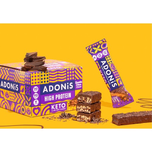 ADONiS Double Choc Crisp Keto Protein Bar 