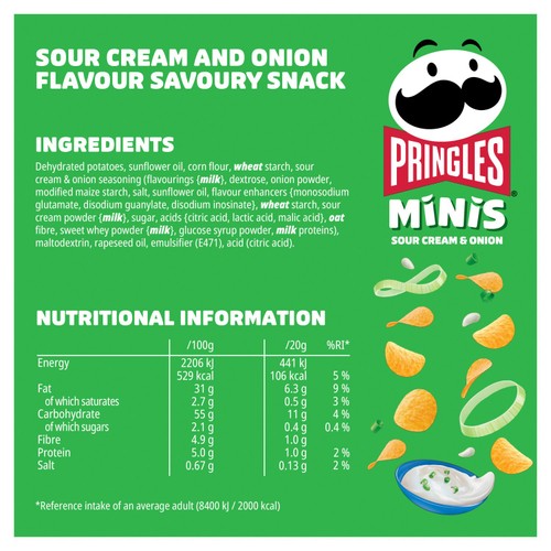 Pringles Minis Sour Cream & Onion Multipack Crisps