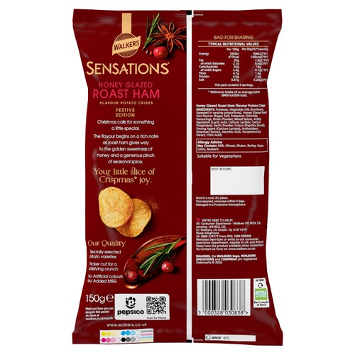 Walkers Sensations Honey Glazed Ham Sharing Bag Crisps