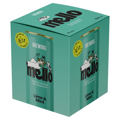 Mello Lime & Mint Alcohol Free 0.0% 4x330ml