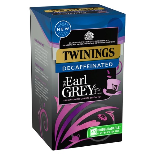 Twinings Decaffeinated Earl Grey Tea 40 Tea Bags