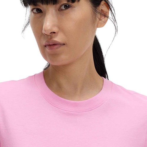 M&S Womens Pure Cotton Everyday Fit T-Shirt, 14, Sugar Pink