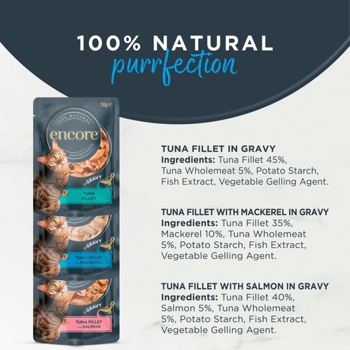 Encore Cat Gravy Pouch Fish Selection