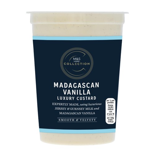 M&S Smooth & Creamy Madagascan vanilla custard