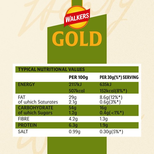 Walkers Gold Sea Salt & Olive Oil