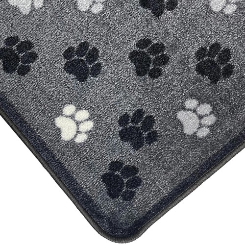 Mighty Mats Supersoft Washable Mat Grey Paw Print