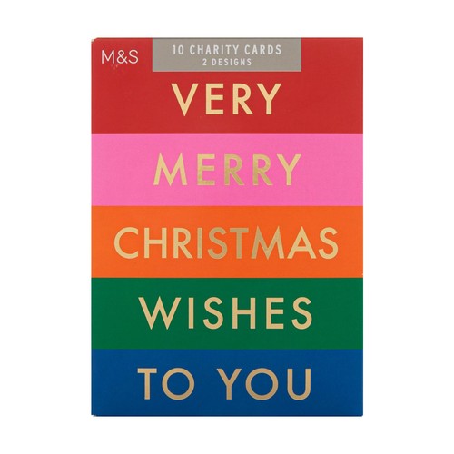 M&S Foil Text Modern Duo Cards Multipack