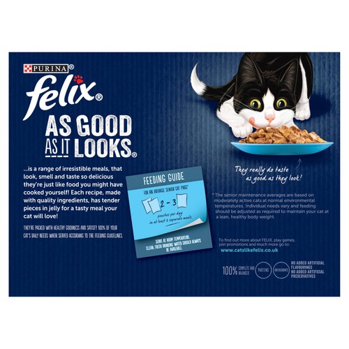 Felix As Good As it Looks Senior 7+ Fish in Jelly Wet Cat Food