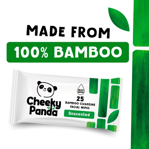 The Cheeky Panda Bamboo Facial Cleansing Wipes Unscented