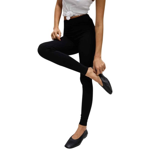 M&S Womens High Waisted Leggings, 12 Short, Black