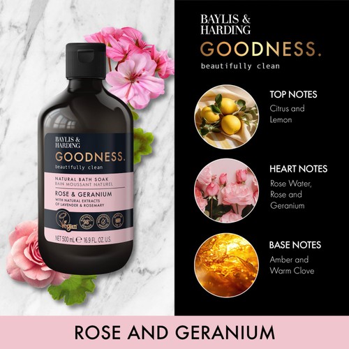 Baylis & Harding Goodness Rose & Geranium Bath Soak