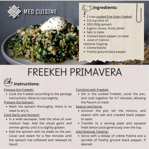 Med Cuisine Roasted Smoked Green Freekeh