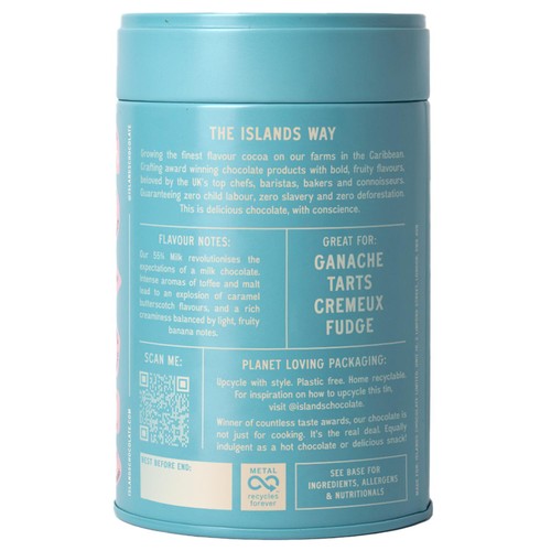 Islands Chocolate 55% Milk Chocolate Button Tin