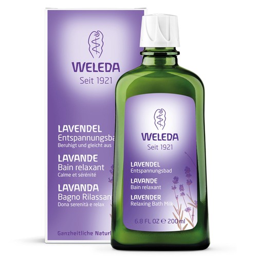 Weleda Lavender Relaxing Bath Milk, Lavender Bath Soak Natural Vegan