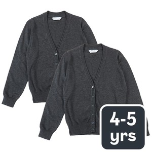 M&S Unisex Pure Cotton Jumper, 4-5 Years, Grey