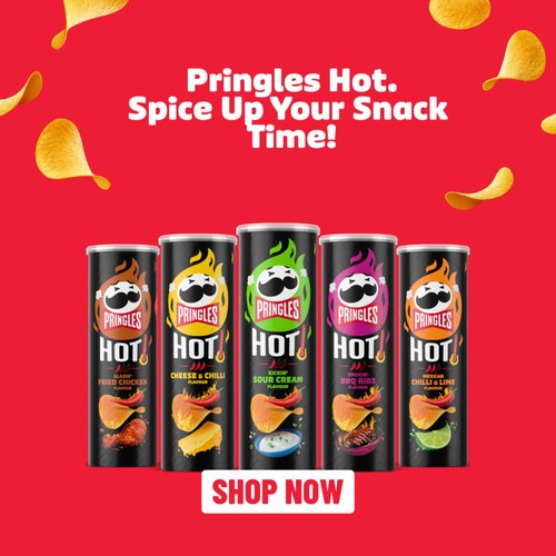 Pringles Hot Kickin' Sour Cream Sharing Crisps
