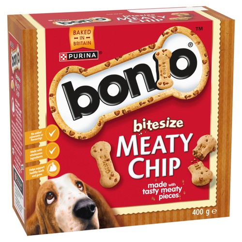 Bonio Meaty Chip Bitesize Dog Biscuits