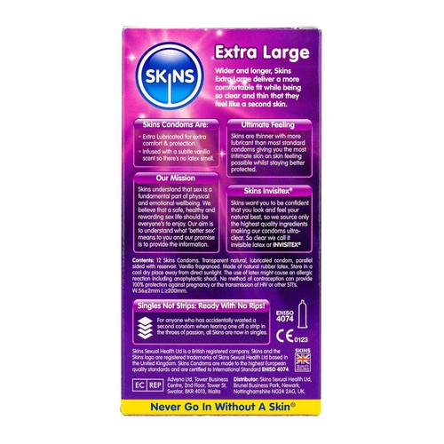 Skins Extra Large Condoms