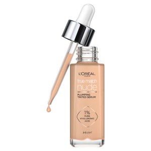 L'Oreal Paris True Match Nude Plumping Tinted Serum, Hyaluronic Acid, Light