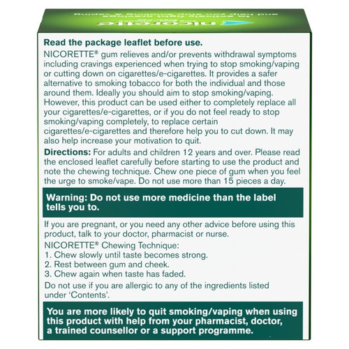 Nicorette Gum Original 2mg 