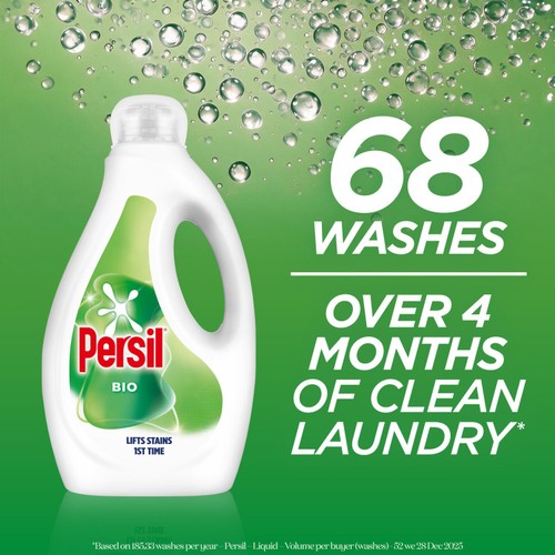 Persil Bio Laundry Detergent Liquid 68 Washes