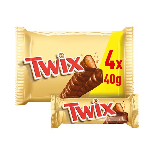 Twix Caramel & Milk Chocolate Fingers Biscuit Twin Snack Bars Multipack 