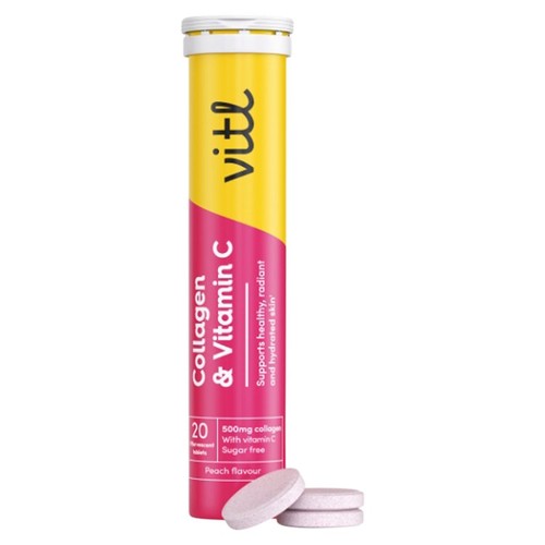 Vitl Collagen & Vitamin C Effervescent Tablets