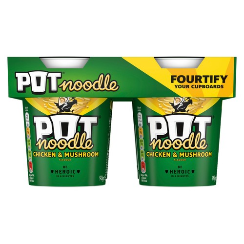 Pot Noodle 4 Pack Chicken & Mushroom
