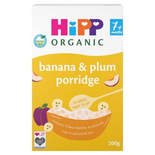 HiPP Organic Banana Plum Porridge 7+ Months Ocado