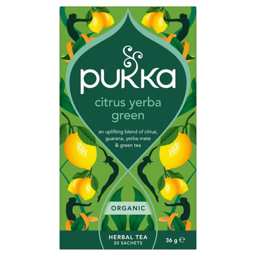 Pukka Herbs Organic Citrus with Yerba Mate x20 Green Tea Bags