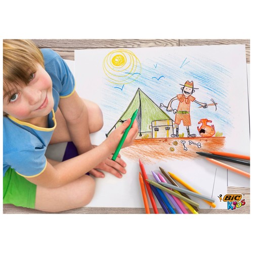 BIC Kids Plastidecor Crayons Wallet of 12