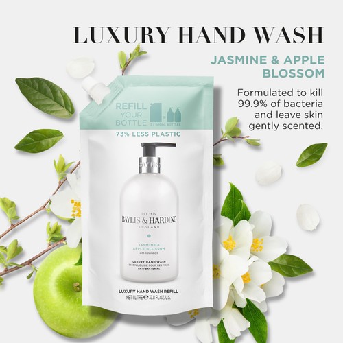 Baylis & Harding Jasmine & Apple Antibacterial Hand Wash Refill Pouch